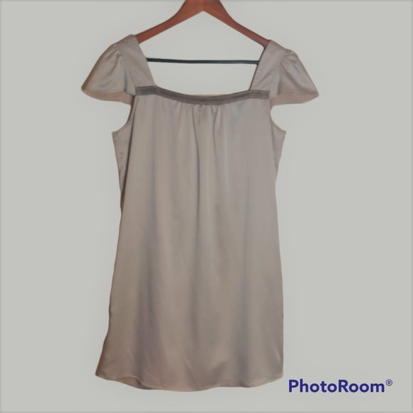 Axara Paris Champagne Babydoll Dress-Women Size 8 - Picture 2 of 6